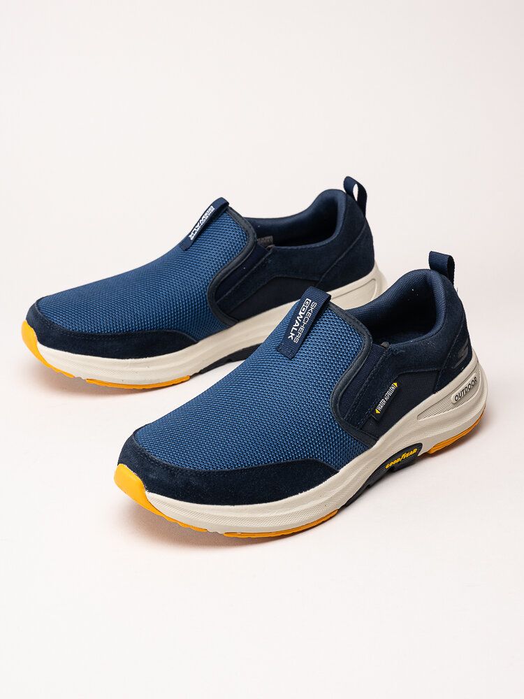 Skechers - Go Walk Outdoor- Andes - Blå slip on sportskor i textil