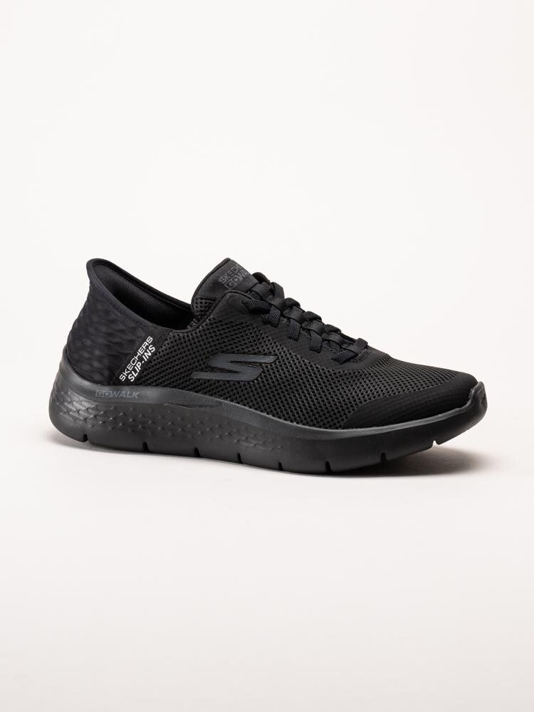 Skechers - Mens Go Walk Flex - Hands Up - Svarta slip-ins sneakers i textil