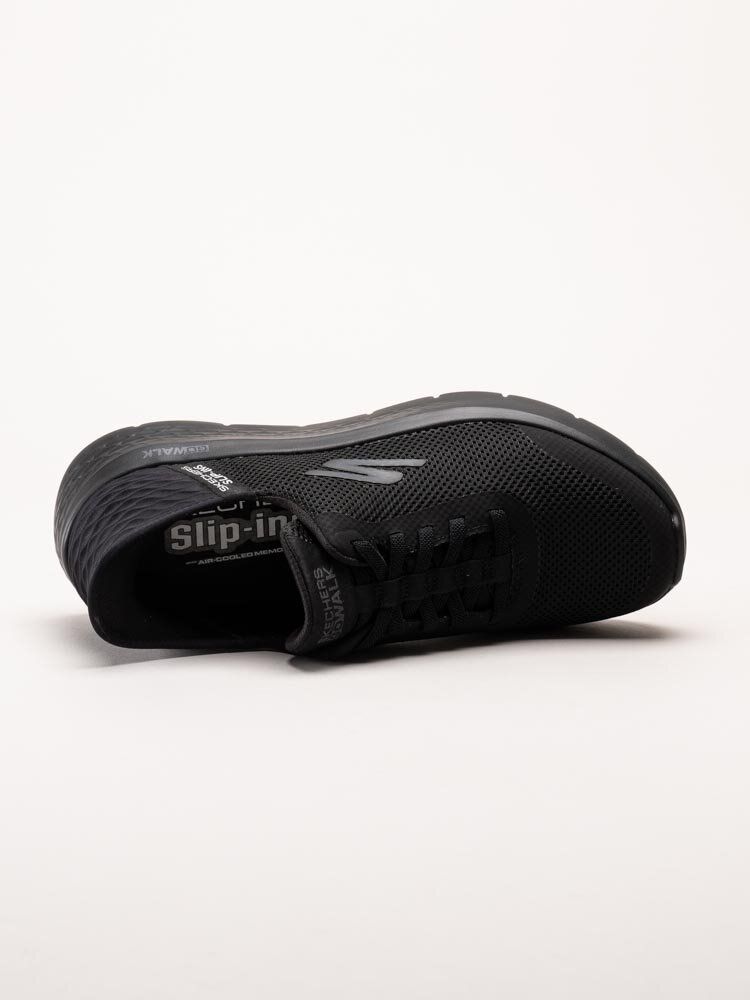 Skechers - Mens Go Walk Flex - Hands Up - Svarta slip-ins sneakers i textil