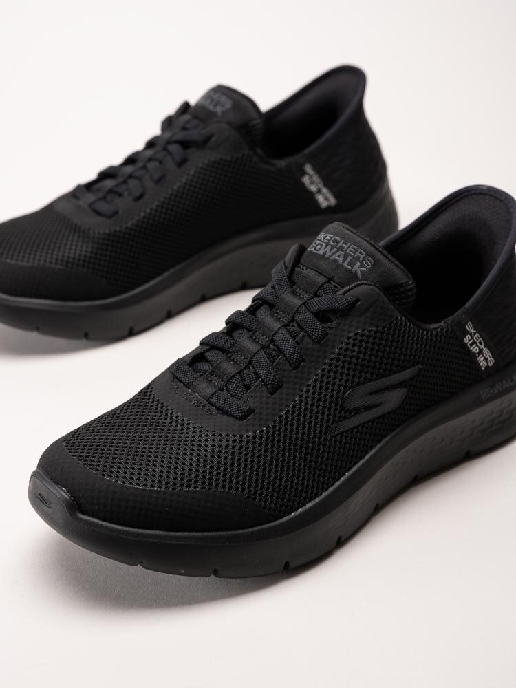 Skechers - Mens Go Walk Flex - Hands Up - Svarta slip-ins sneakers i textil