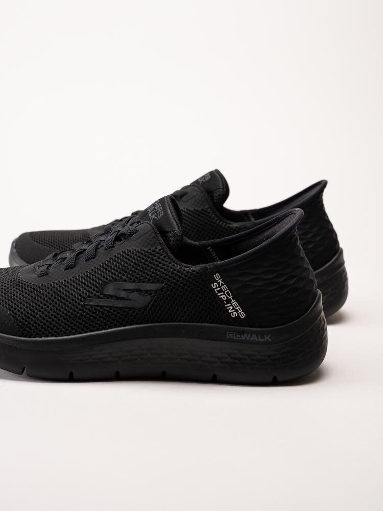 Skechers - Mens Go Walk Flex - Hands Up - Svarta slip-ins sneakers i textil
