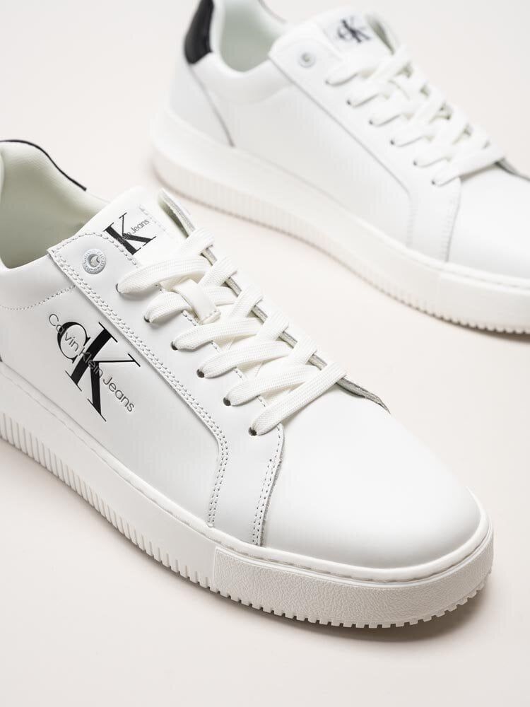 Calvin Klein - SEAMUS 20L - Vita sneakers i skinn
