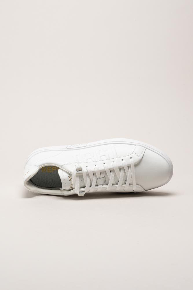 Replay - Polys M 1981 2 - Vita minimalistiska sneakers i skinn