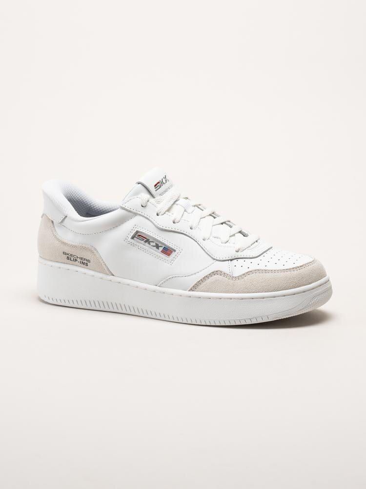 Skechers - Sport Court 2.0 - Konor - Vita sneakers i skinn