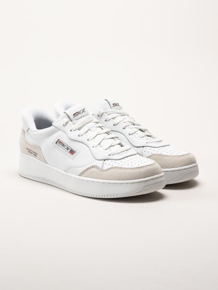 Skechers - Sport Court 2.0 - Konor - Vita sneakers i skinn
