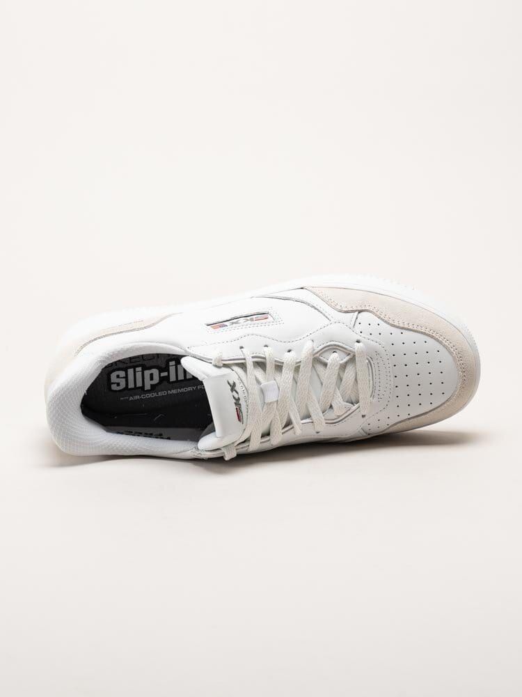 Skechers - Sport Court 2.0 - Konor - Vita sneakers i skinn