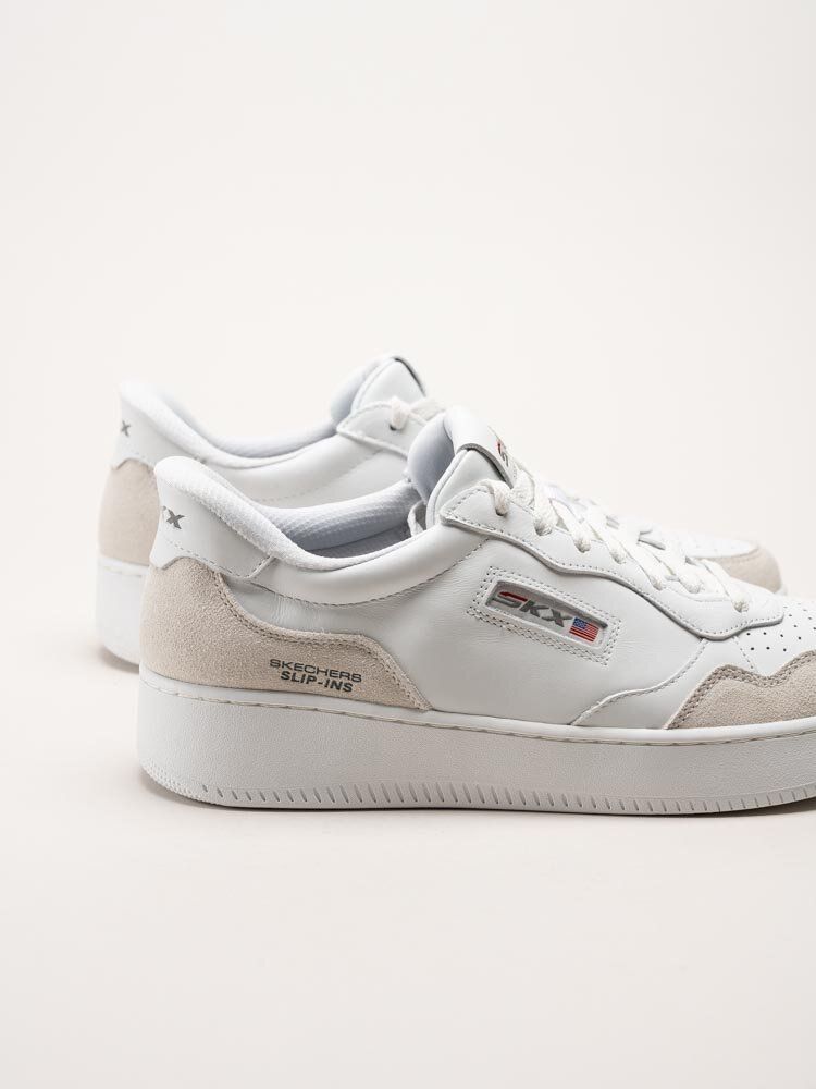Skechers - Sport Court 2.0 - Konor - Vita sneakers i skinn
