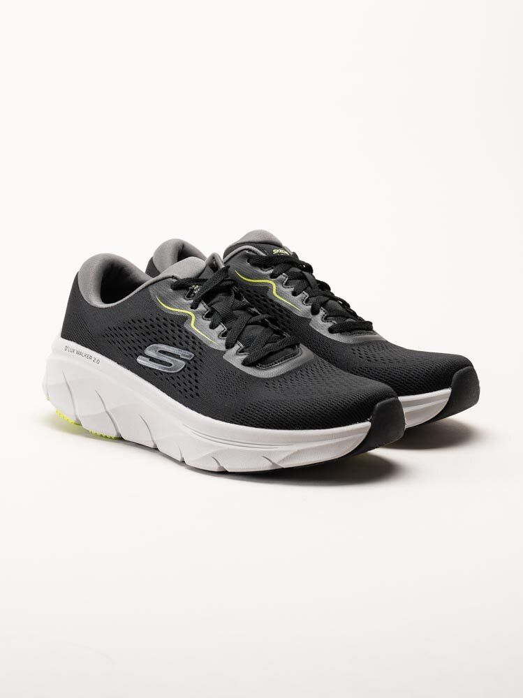 Skechers - DLux Walker 2.0 - Swave - Svarta sneakers i textil