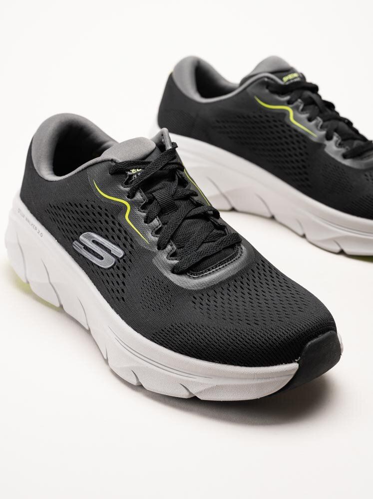 Skechers - DLux Walker 2.0 - Swave - Svarta sneakers i textil
