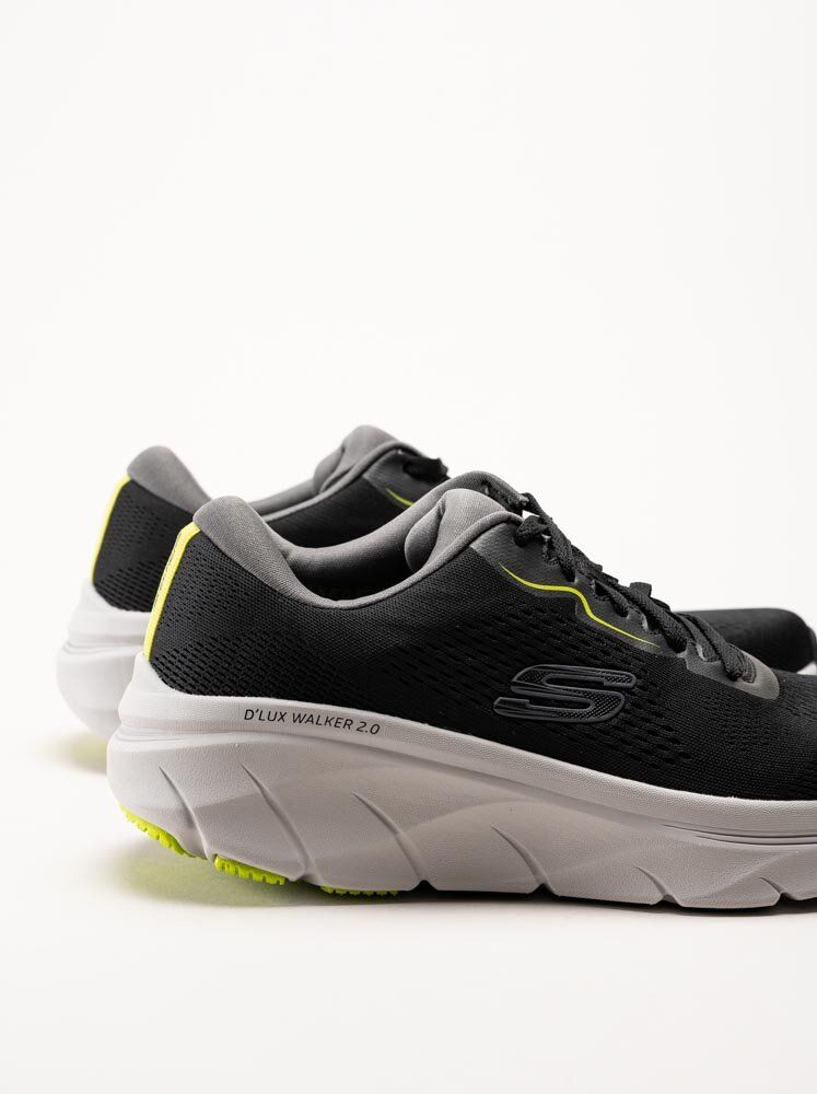 Skechers - DLux Walker 2.0 - Swave - Svarta sneakers i textil
