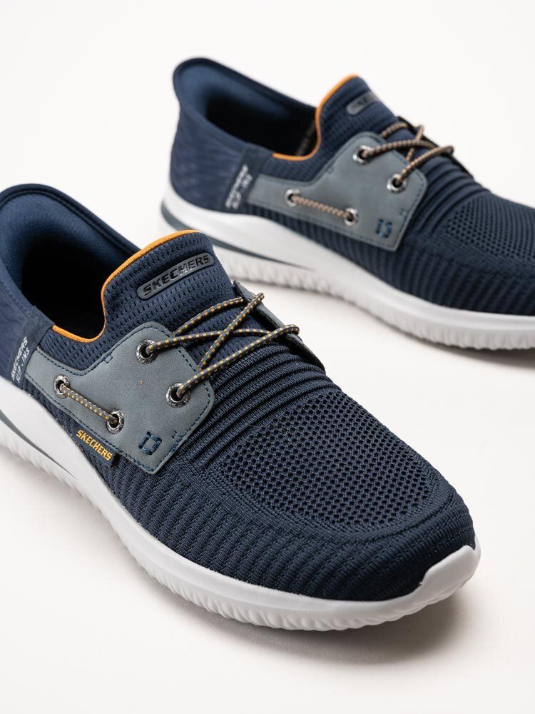 Skechers - Delson 3.0 - Roth - Blå slip-ins sneakers i mesh