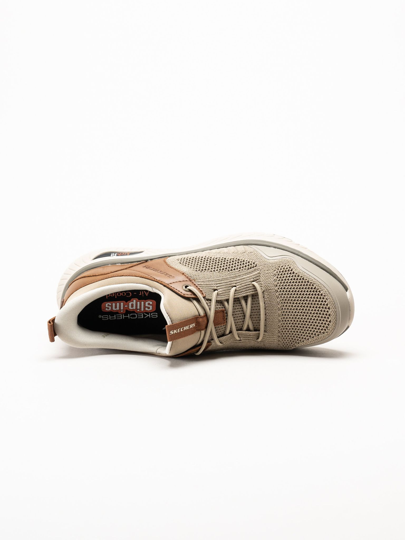 Skechers - Slip-Ins Relaxed Fit - Beige slip-ins sneakers i mesh