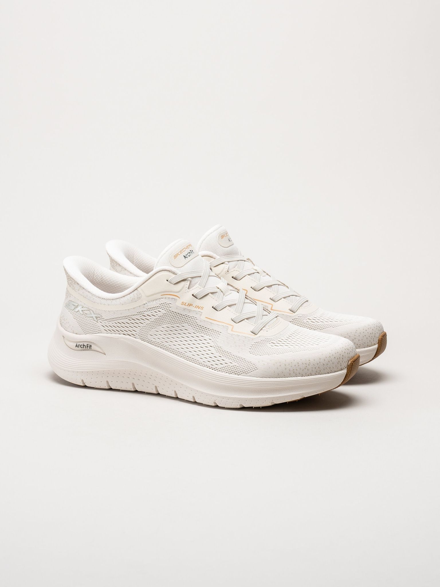 Skechers - Arch Fit 2.0 - Offwhite slip-ins sneakers i mesh
