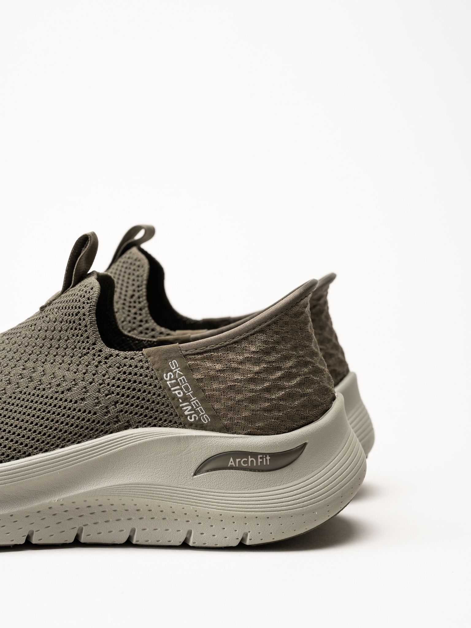 Skechers - Arch Fit 2.0 Crayn - Gröna slip-ins sneakers i mesh