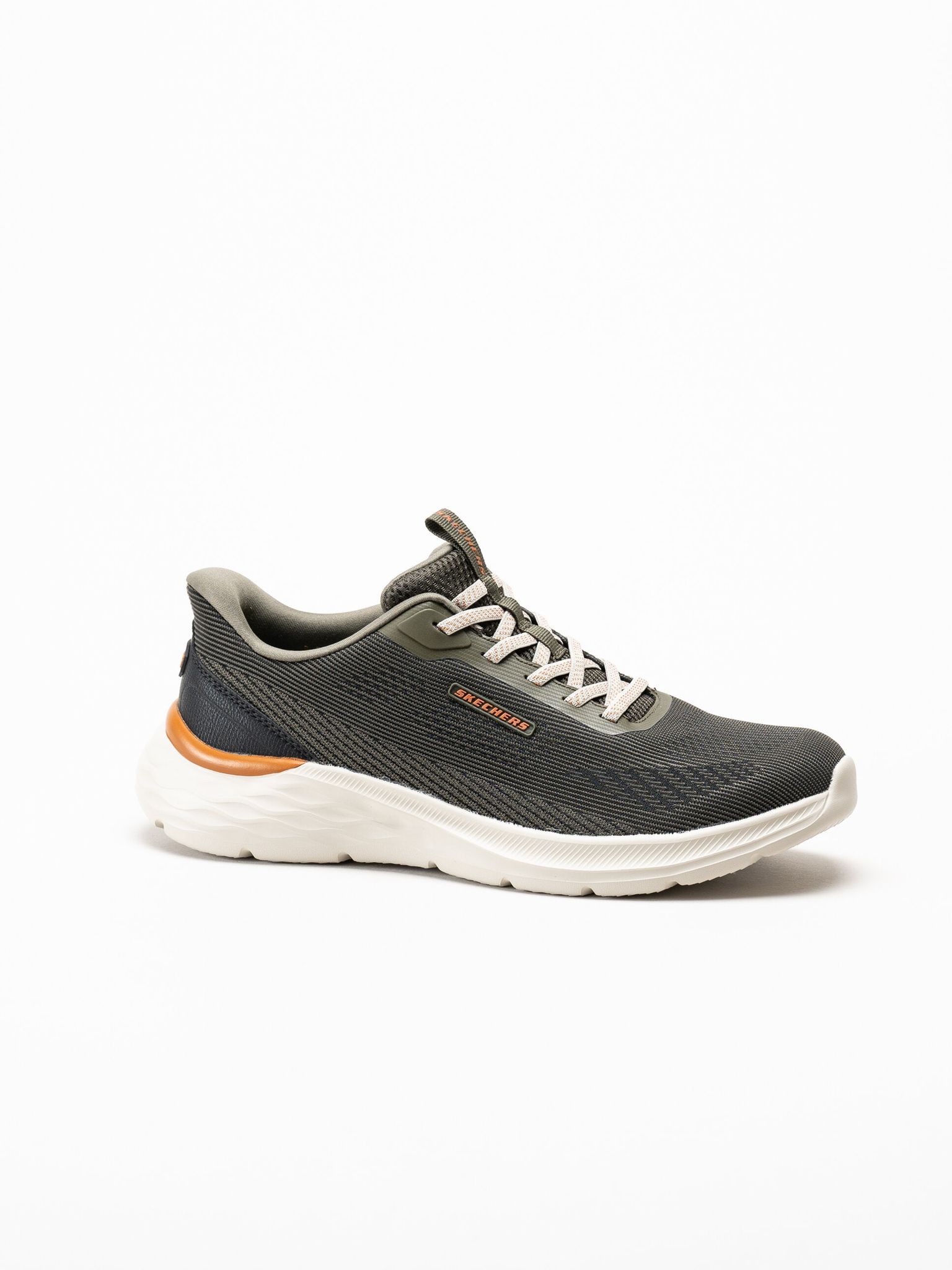 Skechers - Slip-Ins Garner - Mörkgröna slip-Ins sneakers i mesh