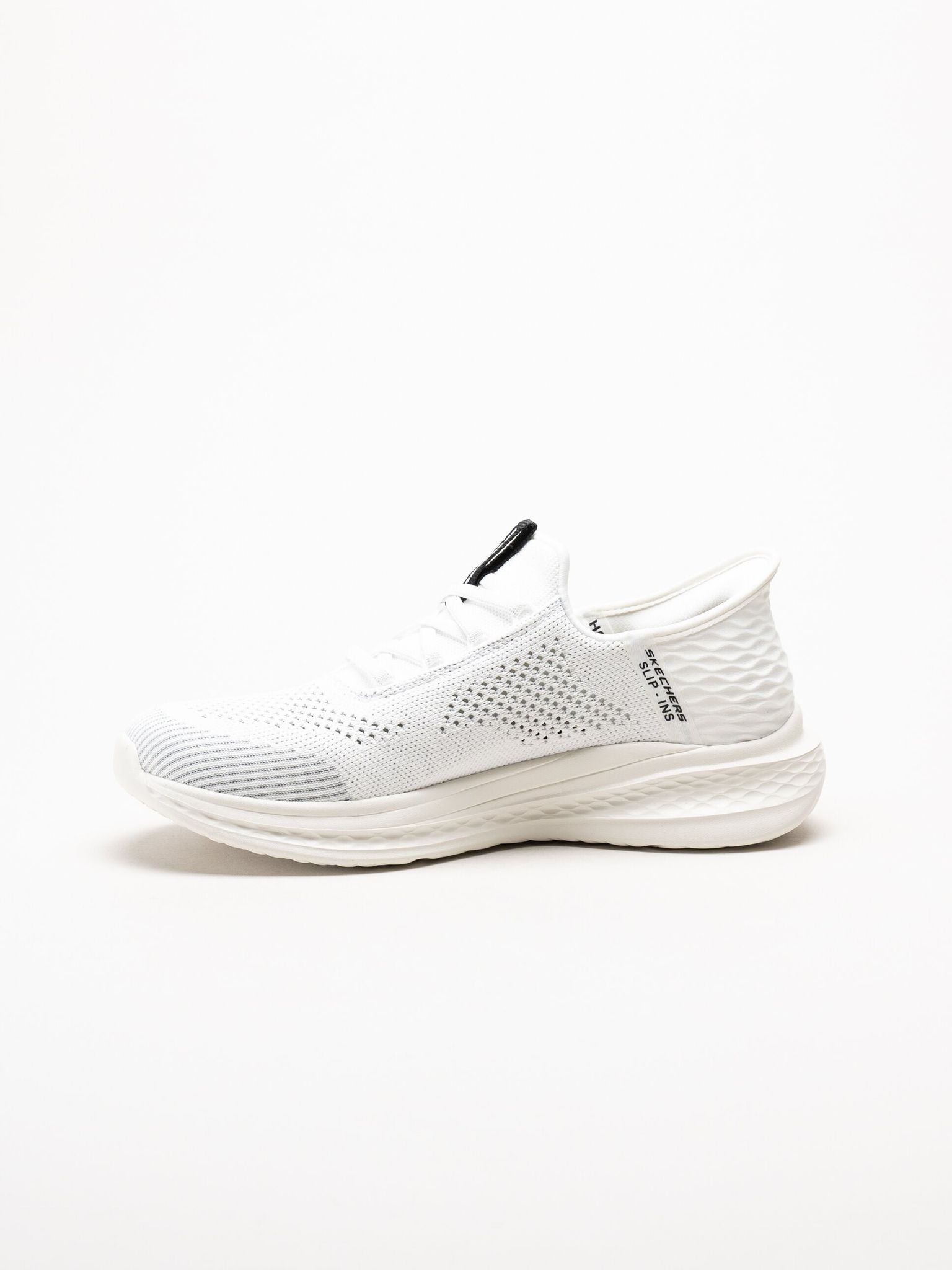 Skechers - Relaxed Fit - Vita slip-ins sneakers i stickad textil