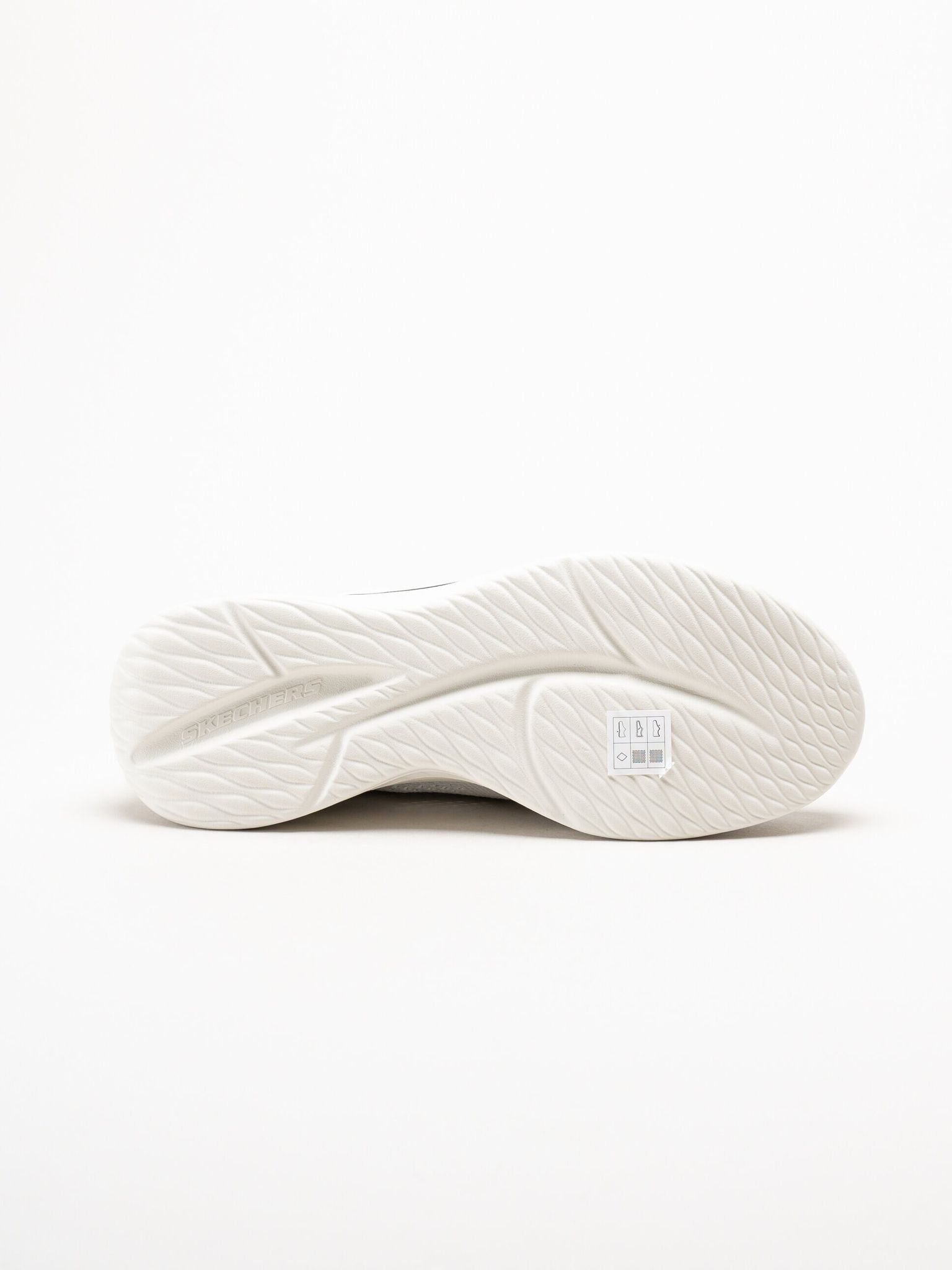 Skechers - Relaxed Fit - Vita slip-ins sneakers i stickad textil
