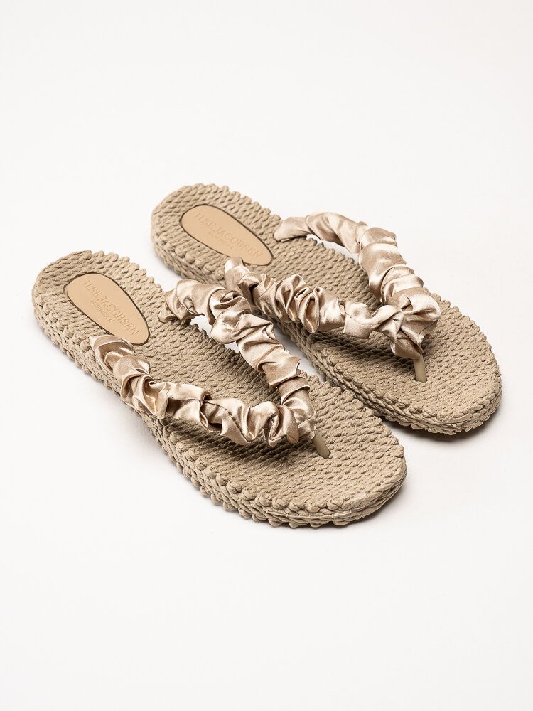 Ilse Jacobsen - Cheerful06 - Bruna flip flops med satinremmar
