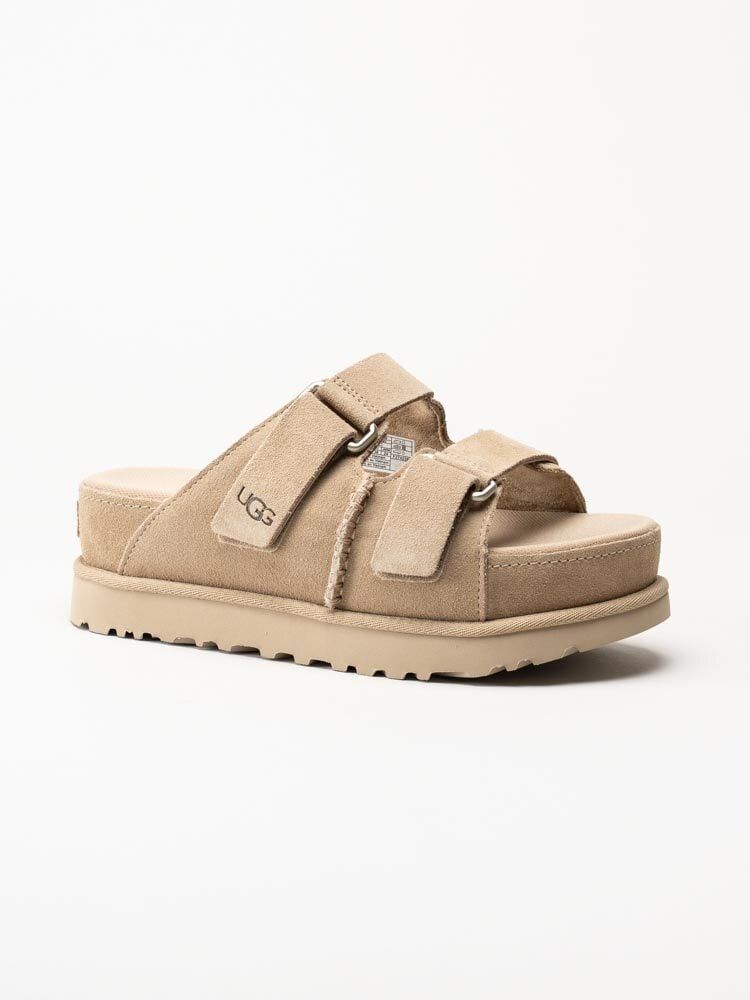 UGG - W Goldenstar Hi Slide - Beige slip in platåsandaler