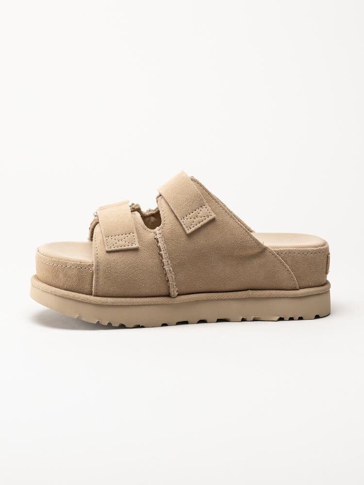 UGG - W Goldenstar Hi Slide - Beige slip in platåsandaler