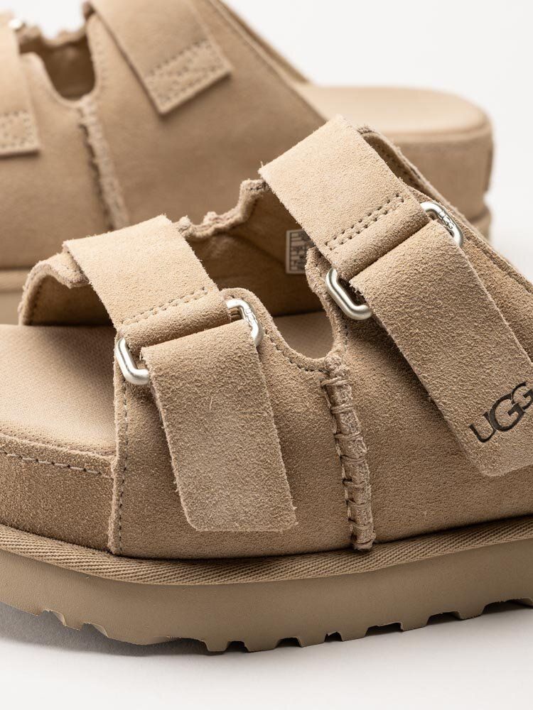 UGG - W Goldenstar Hi Slide - Beige slip in platåsandaler