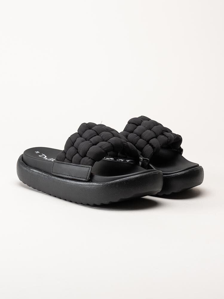 Duffy - Svarta slip in sandaler med platå