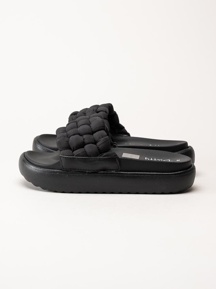 Duffy - Svarta slip in sandaler med platå