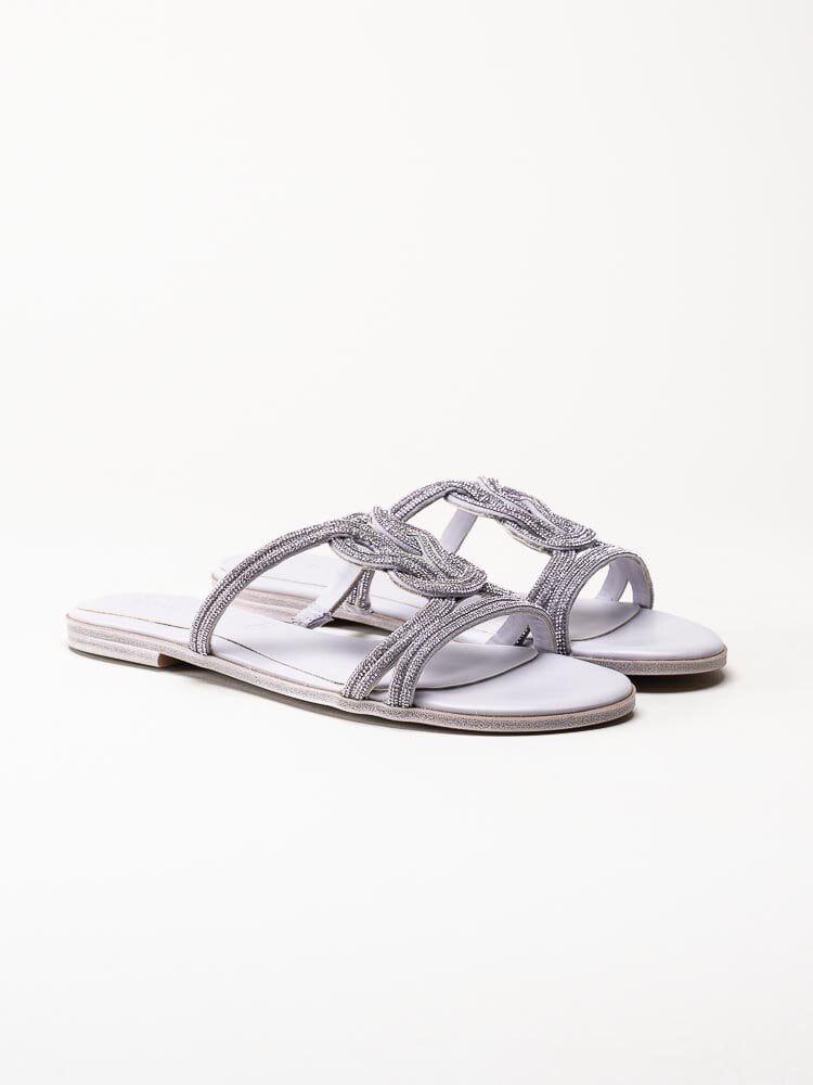 Tamaris - Lila sandaler med glitterremmar