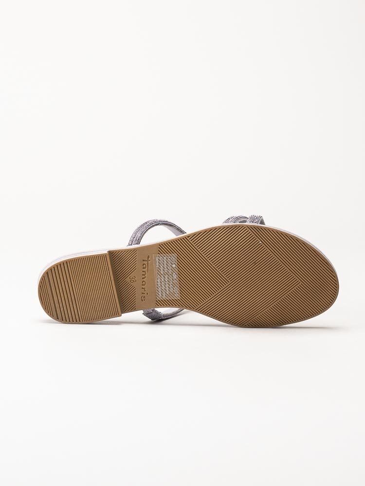 Tamaris - Lila sandaler med glitterremmar