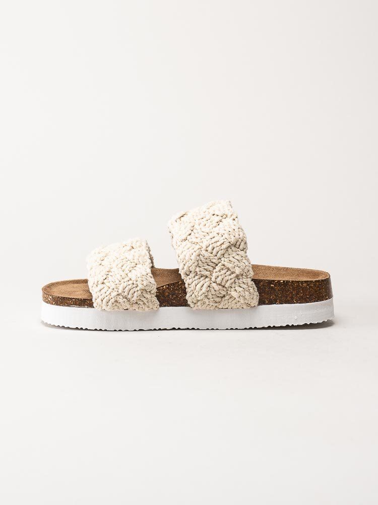 Exani - Leia - Off white slip in sandaler