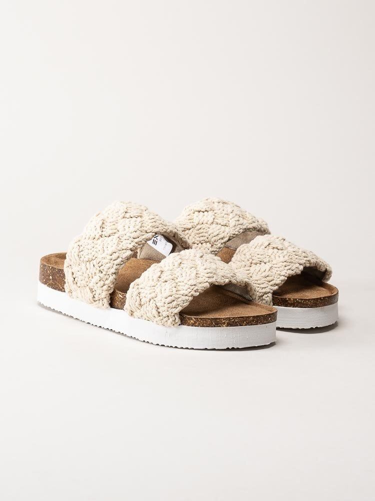 Exani - Leia - Off white slip in sandaler