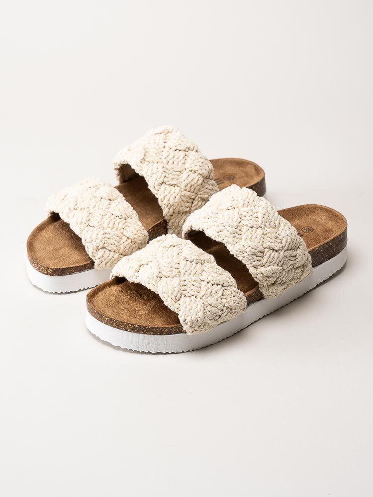 Exani - Leia - Off white slip in sandaler