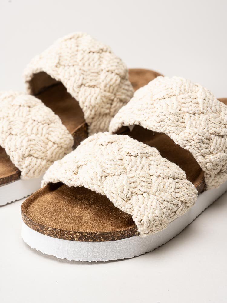 Exani - Leia - Off white slip in sandaler
