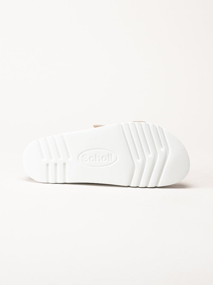 Scholl - Malerra AD - Vita slip i sandaler i skinn