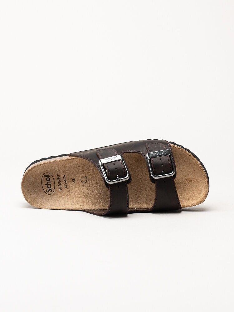 Scholl - Malaren Low AD - Bruna slip in sandaler i oljad nubuck