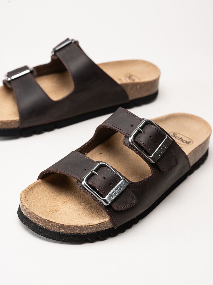 Scholl - Malaren Low AD - Bruna slip in sandaler i oljad nubuck
