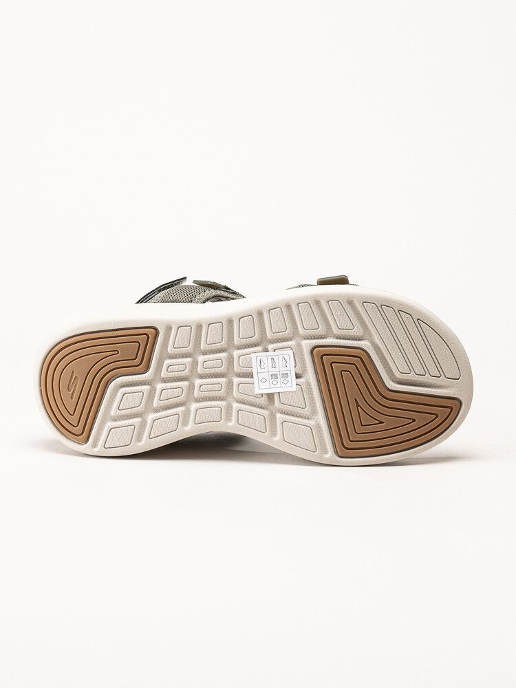 Skechers - Max Cushioning Essential - Gröna sportiga sandaler i textil
