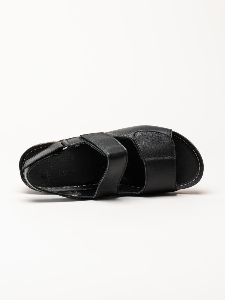 Charlotte of Sweden - Svarta sandaler i skinn