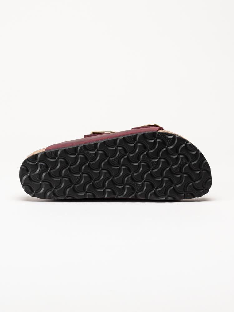 Birkenstock - Arizona Big Buckle oiled narro - Vinröda slip in sandaler stora spännen