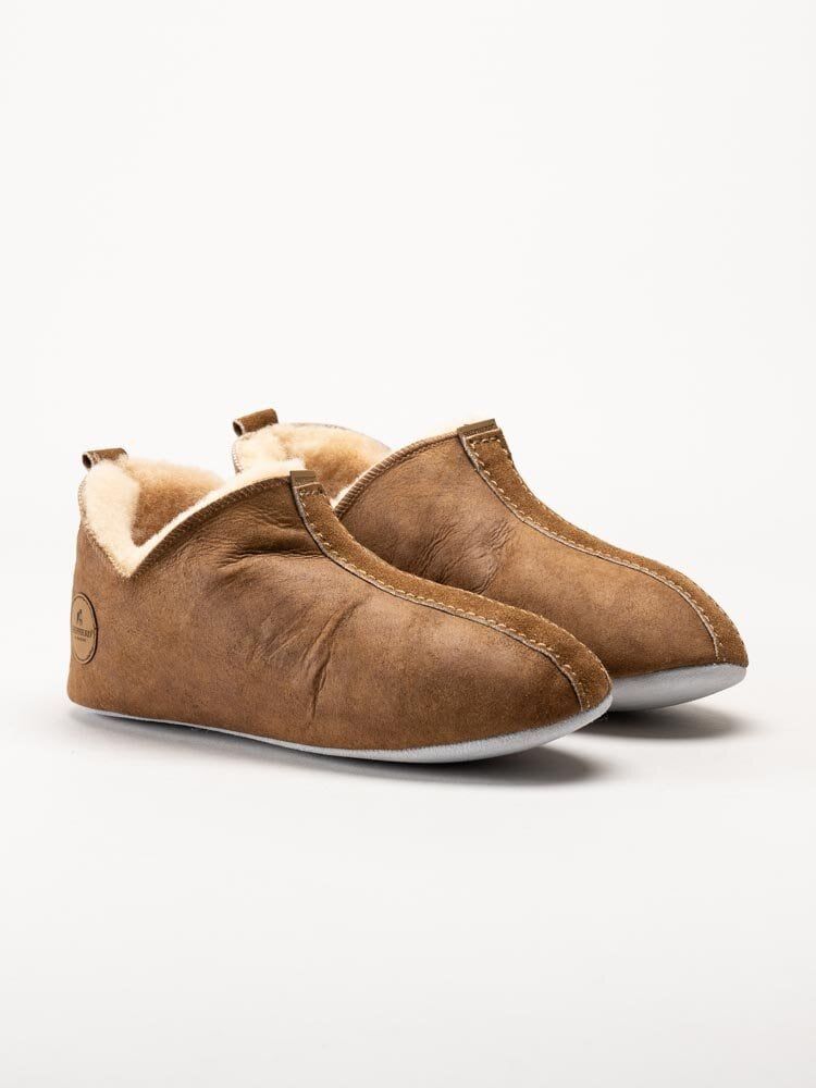 Shepherd - Lina - Ljusbruna slip on fårskinnstofflor