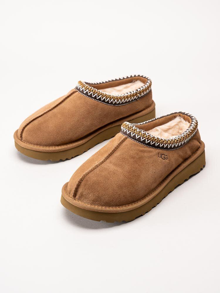 UGG - W Tasman - Ljusbruna fårskinnsfodrade tofflor