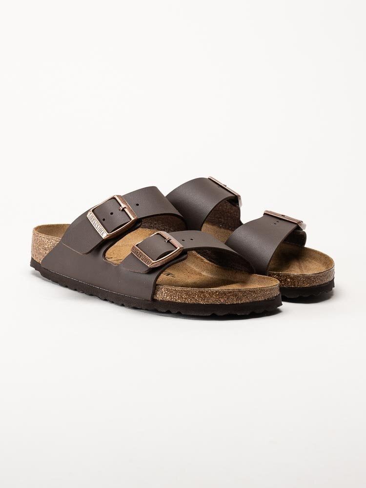 Birkenstock - Arizona Birko-Flor® narrow - Mörkbruna slip in sandaler