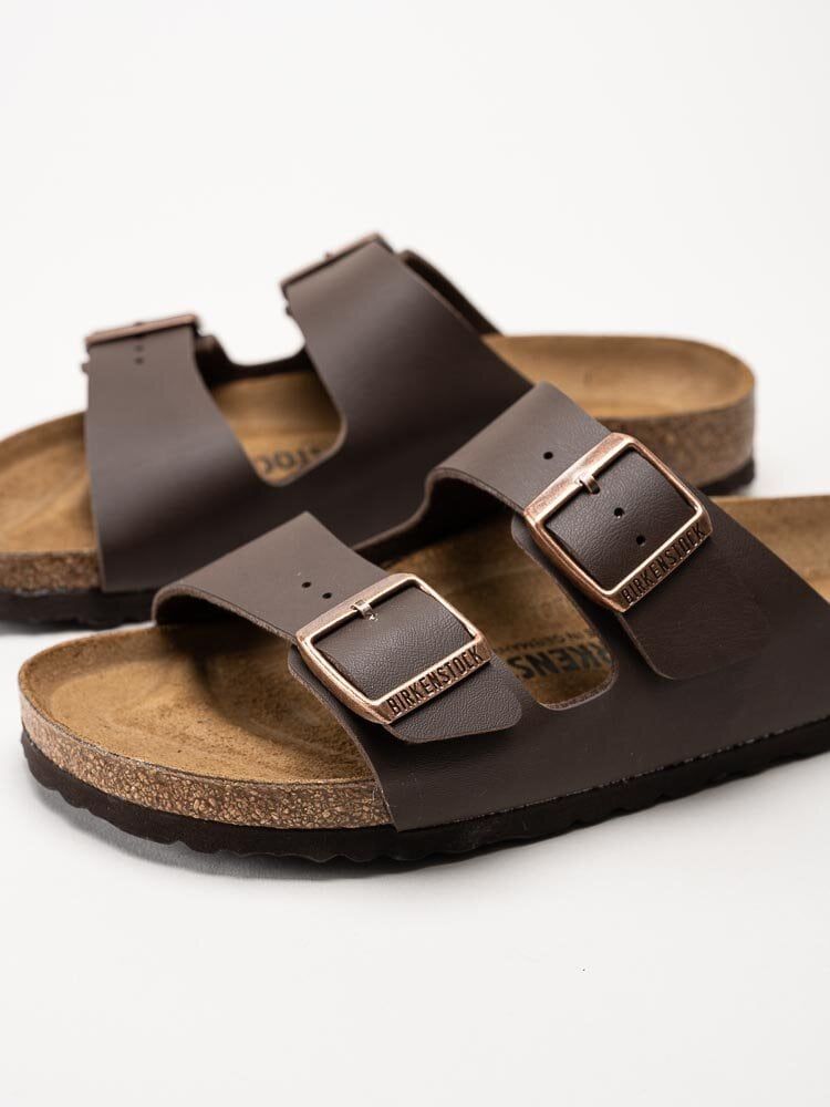 Birkenstock - Arizona Birko-Flor® narrow - Mörkbruna slip in sandaler
