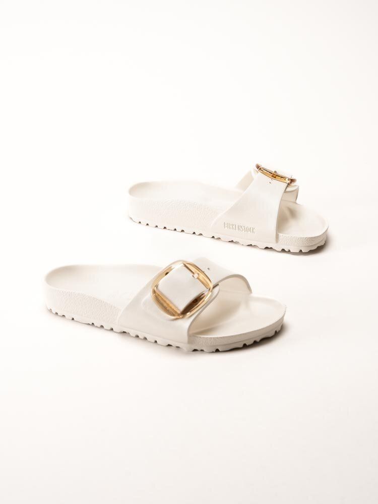 Birkenstock - Madrid Big Buckle EVA - Vita slip in sandaler med spänne
