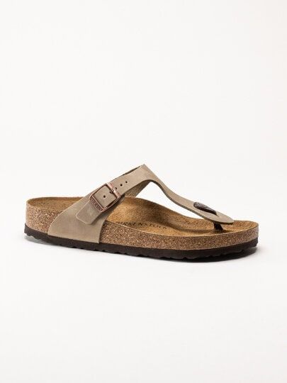 Birkenstock - Gizeh Natural leather - Beiga tåspridarsandaler