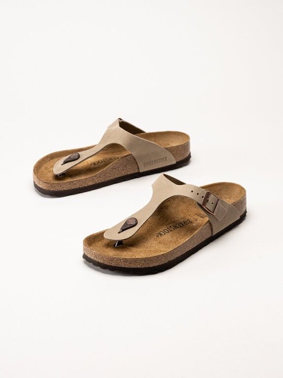 Birkenstock - Gizeh Natural leather - Beiga tåspridarsandaler