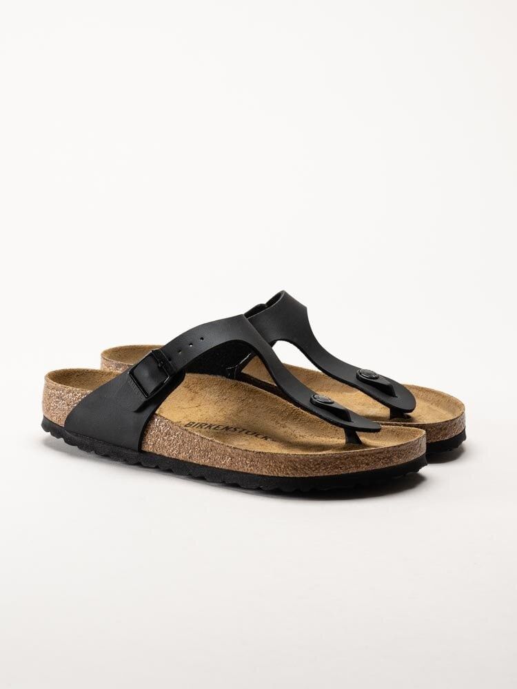 Birkenstock - Gizeh Birko-Flor - Svarta tåspridarsandaler