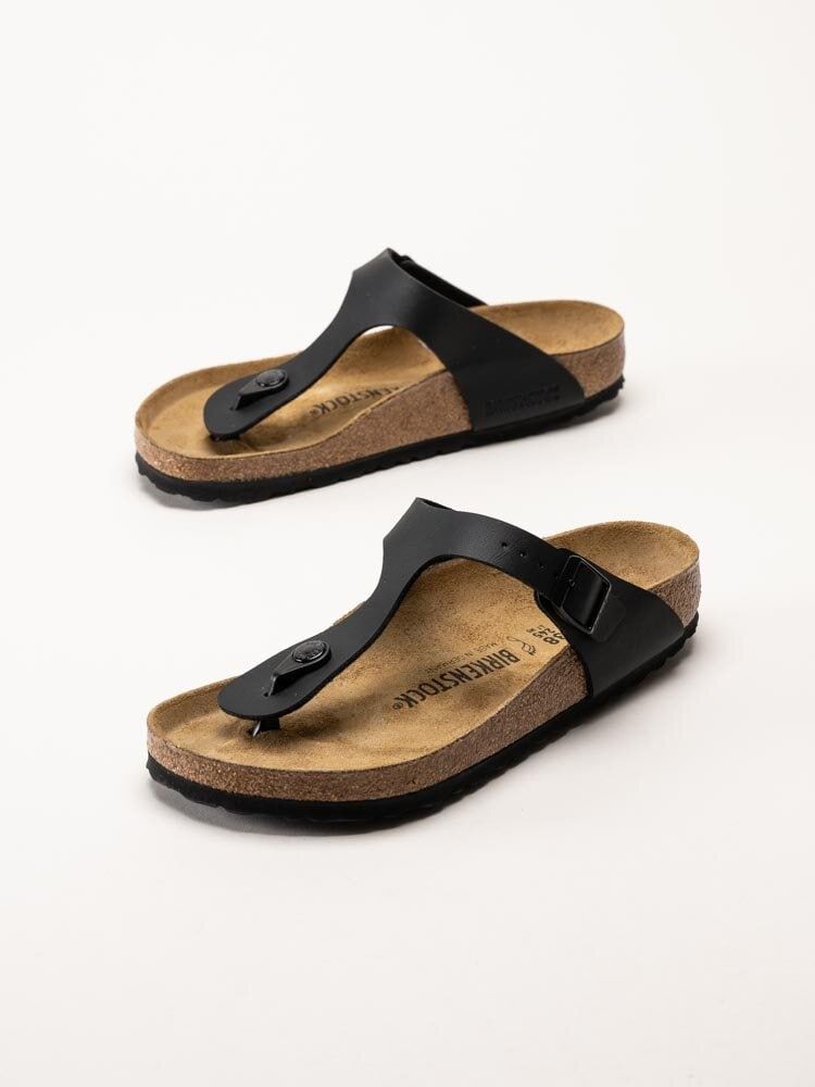 Birkenstock - Gizeh Birko-Flor - Svarta tåspridarsandaler
