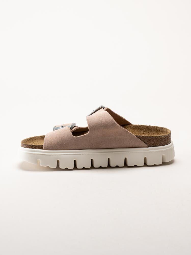 Birkenstock - Arizona Platform Suede - Gammelrosa slip in platåsandaler