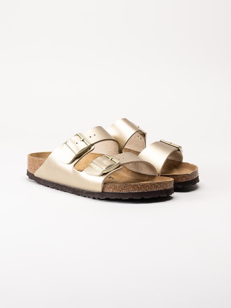 Birkenstock - Arizona Birko-Flor narrow - Guldmetallic slip in sandaler